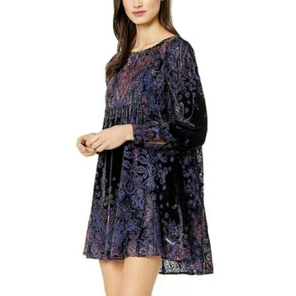 Free People Black and Purple Midi Dress - Picture 7 of 9